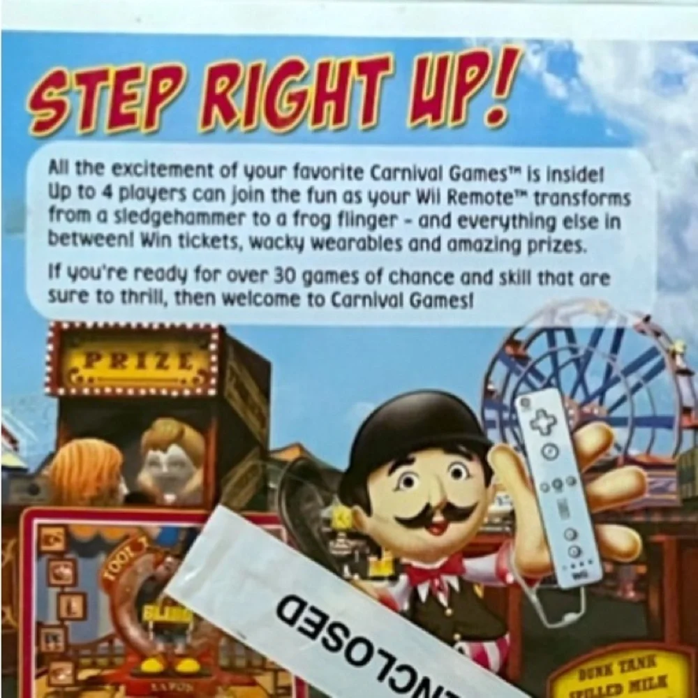 Carnival Games Wii. Over 250 prizes. Rated E for everyone!